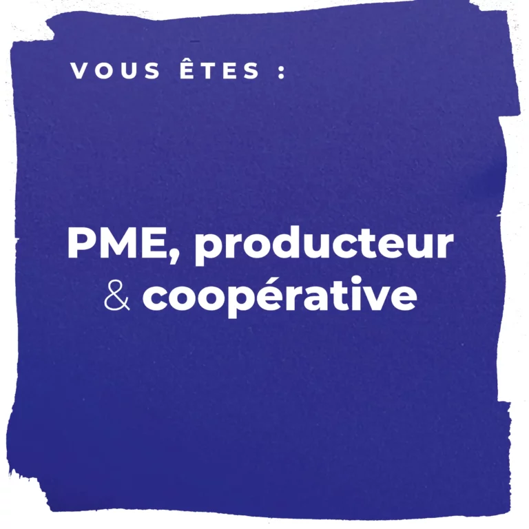 PME, producteur, coopérative